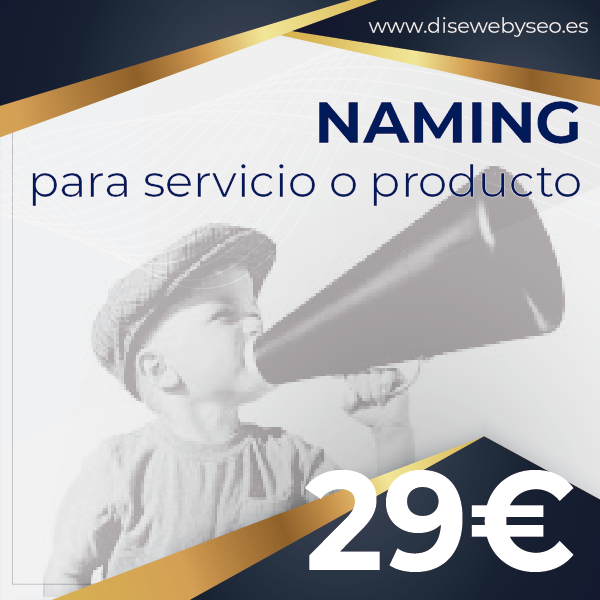 naming de servicio o producto en DISEWEBYSEO